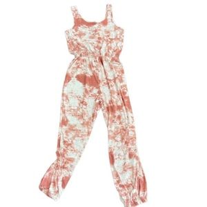 CAPELLA Size L Very Soft Sleeveless Tie-Dye Jumpsuit NWT